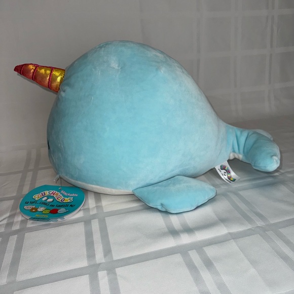Squishmallows Wally Blue Narwhal 12” Plush Kellytoy 2019 NWT - Picture 4 of 6